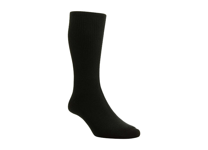 Mens Wide Fit HJ Hall HJ1351 Diabetic Cotton Socks in Black - Image 1