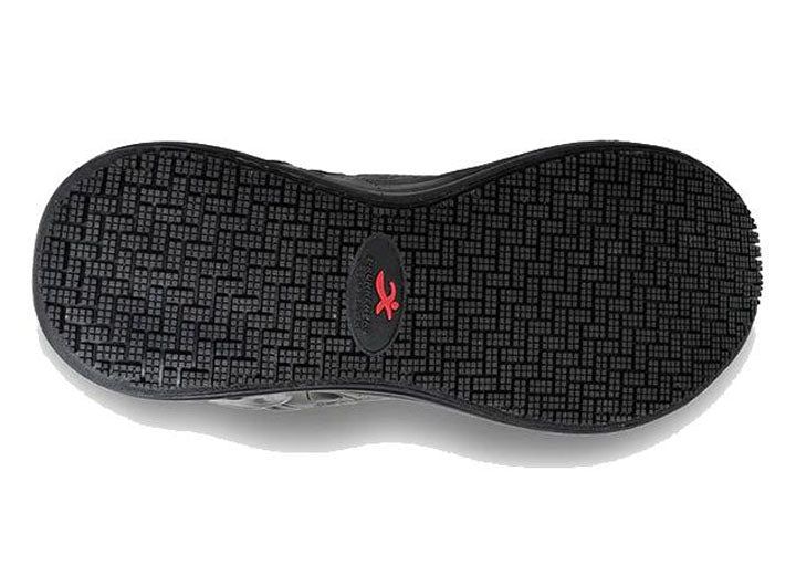 Mens Wide Fit I-Runner Pro Leather Oil and Slip Resistant Trainers in Black - Image 5