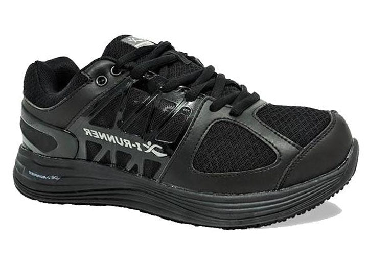 Mens Wide Fit I-Runner Pro Mesh Walking Trainers in Black - Image 1