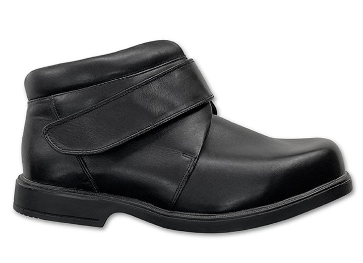 Men's Wide Fit Cosyfeet Alfie Boots in black - Image 1