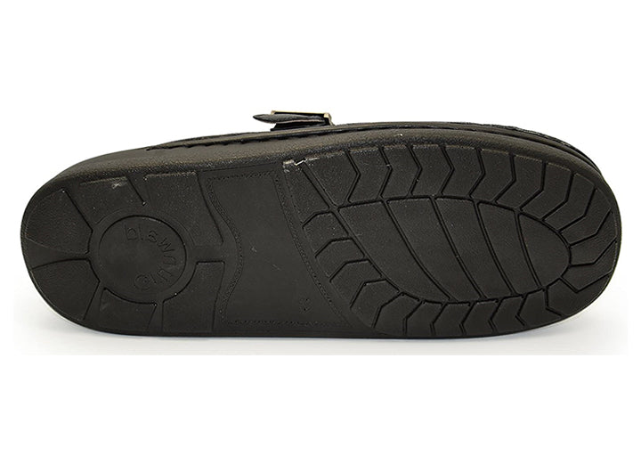 Mens Wide Fit Grunwald F-802 Mule in Schwarz - Image 1