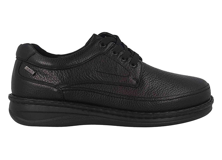 Mens Wide Fit Grunwald P-3706 Lace Shoes in Black - Image 2