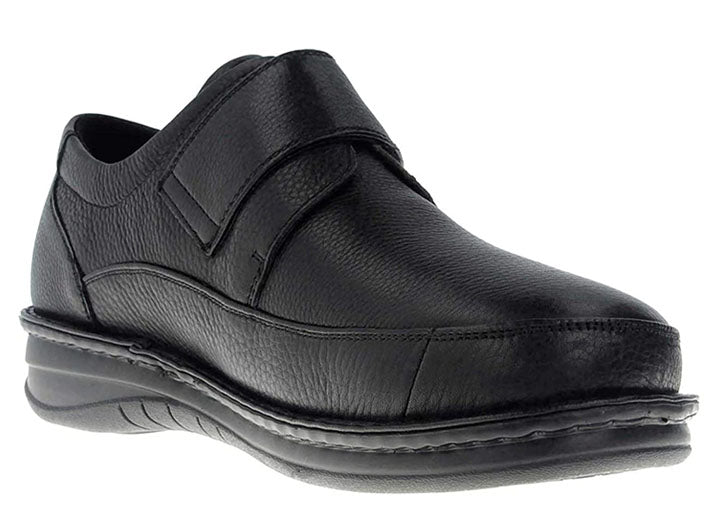 Mens Wide Fit Grunwald P-3708 Velcro Shoes in Black - Image 6
