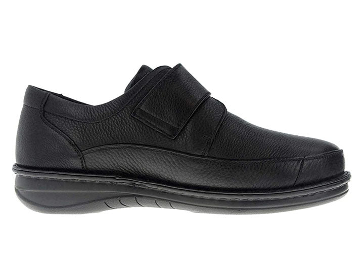 Mens Wide Fit Grunwald P-3708 Velcro Shoes in Black - Image 3