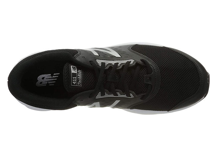 Mens Wide Fit New Balance M411LB1 Walking and Running Trainers in Black - Image 5