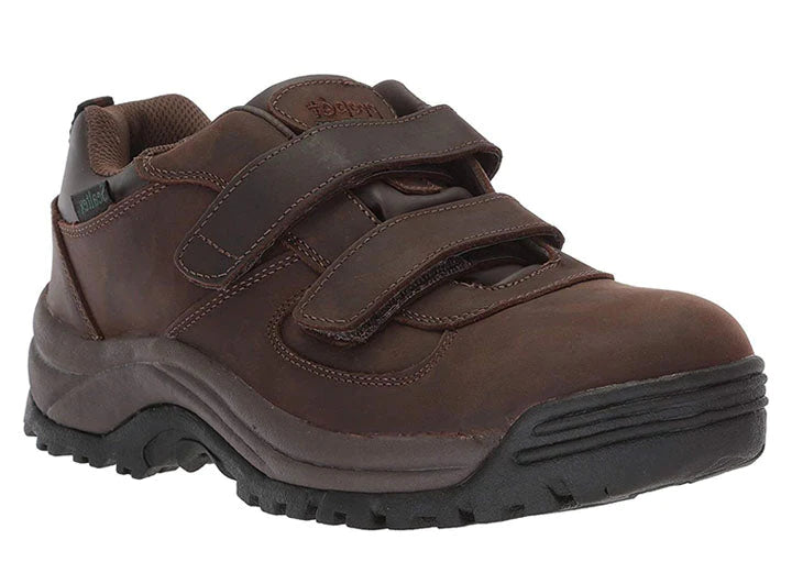 Mens Wide Fit Propet Cliff MBA023LBCHE Cross Walker Shoes in Brown - Image 1