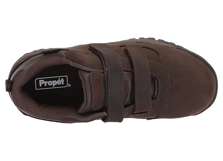 Mens Wide Fit Propet Cliff MBA023LBCHE Cross Walker Shoes in Brown - Image 4
