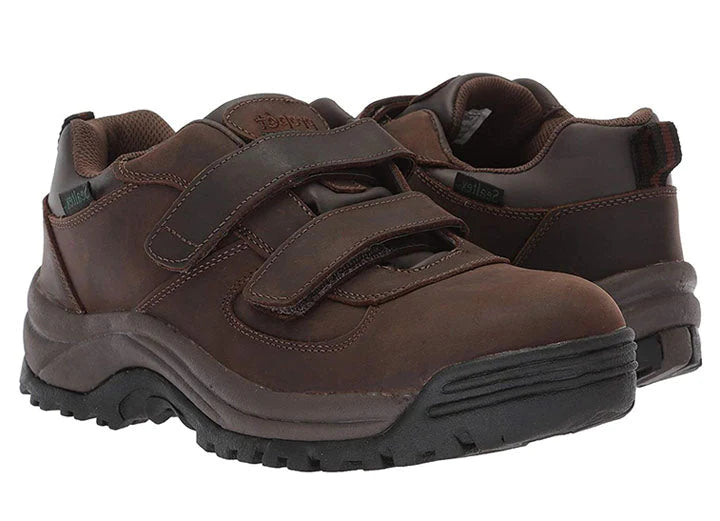 Mens Wide Fit Propet Cliff MBA023LBCHE Cross Walker Shoes in Brown - Image 1