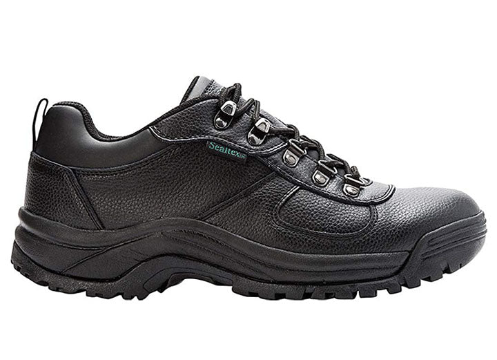 Mens Wide Fit Propet MBA022L Cliff Walker Walking Trainers in Black - Image 1