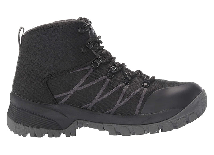 Mens Wide Fit Propet Traverse Boots in Black & Dark Grey - Image 1