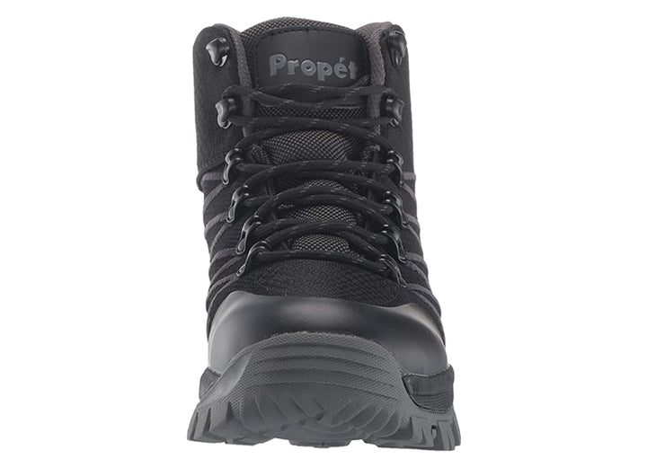 Mens Wide Fit Propet Traverse Boots in Black & Dark Grey - Image 4