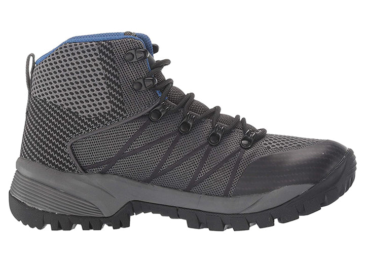 Mens Wide Fit Propet Traverse Boots in Black & Dark Grey - Image 1