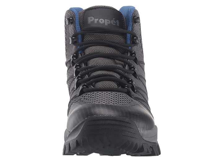 Mens Wide Fit Propet Traverse Boots in Black & Dark Grey - Image 1
