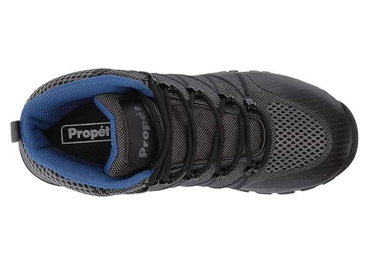 Mens Wide Fit Propet Traverse Boots in Black & Dark Grey - Image 20