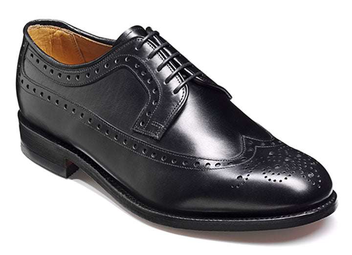 Mens Wide Fit Barker Portrush Shoes in Brown - Image 1