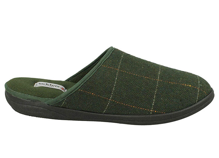 Mens Wide Fit Padders Stag Mule Slippers in Navy - Image 9