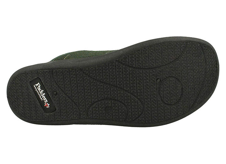 Mens Wide Fit Padders Stag Mule Slippers in Navy - Image 1