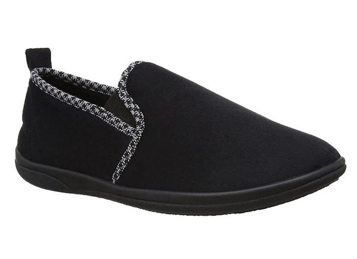 Mens Wide Fit Padders Lewis Slip On Slippers in Grey - Image 1
