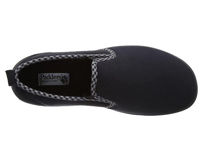 Mens Wide Fit Padders Lewis Slip On Slippers in Grey - Image 1