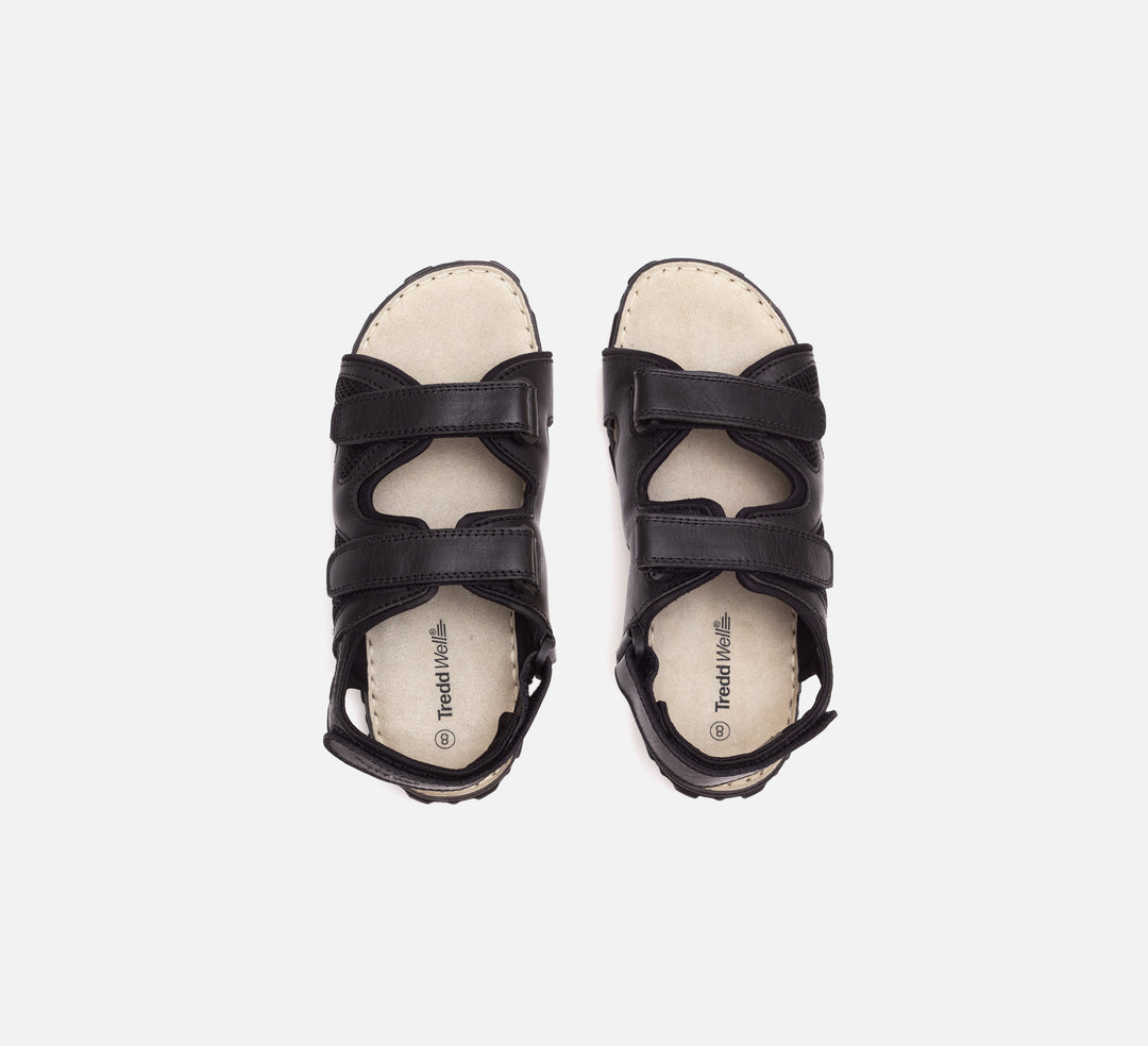 Womens Wide Fit Sandals Ashley Sandals by Tredd Well in Black - Image 6