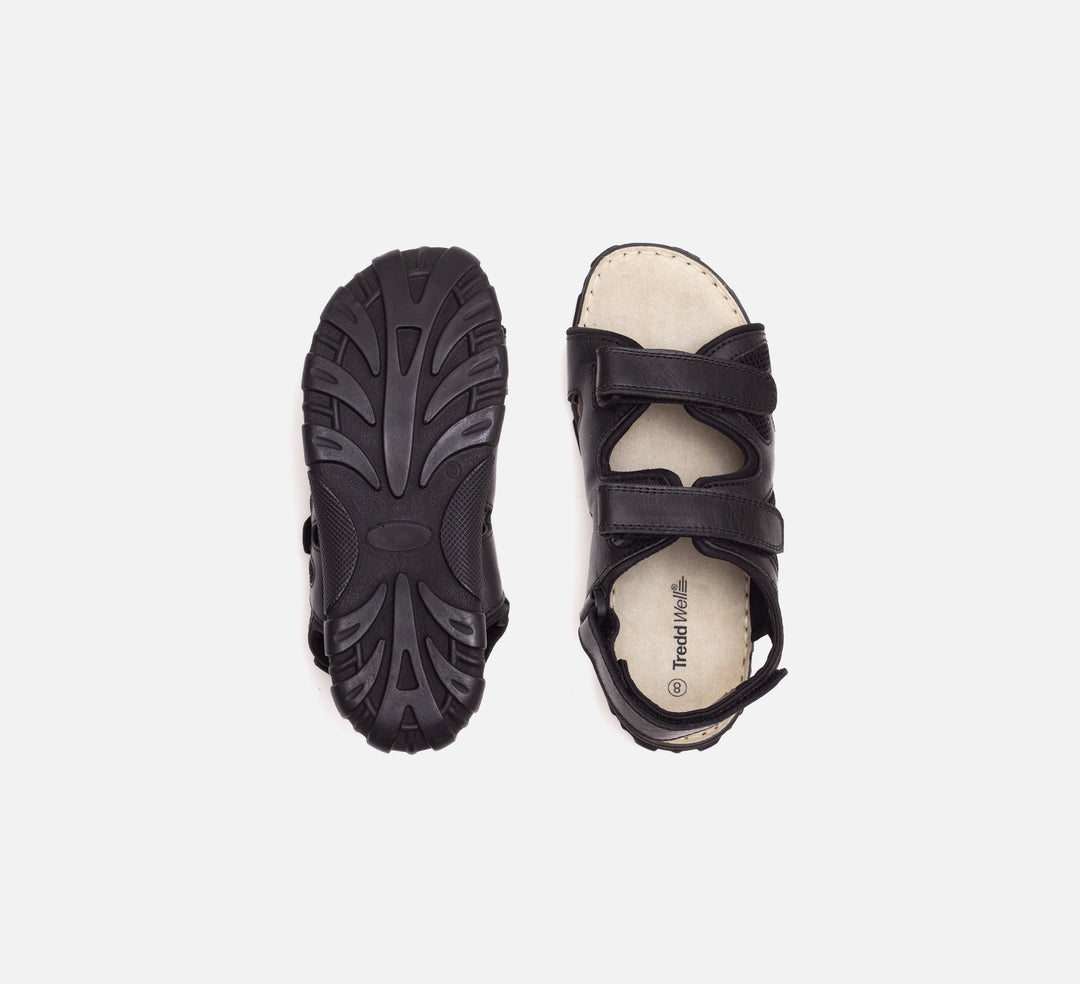 Womens Wide Fit Sandals Ashley Sandals by Tredd Well in Black - Image 7