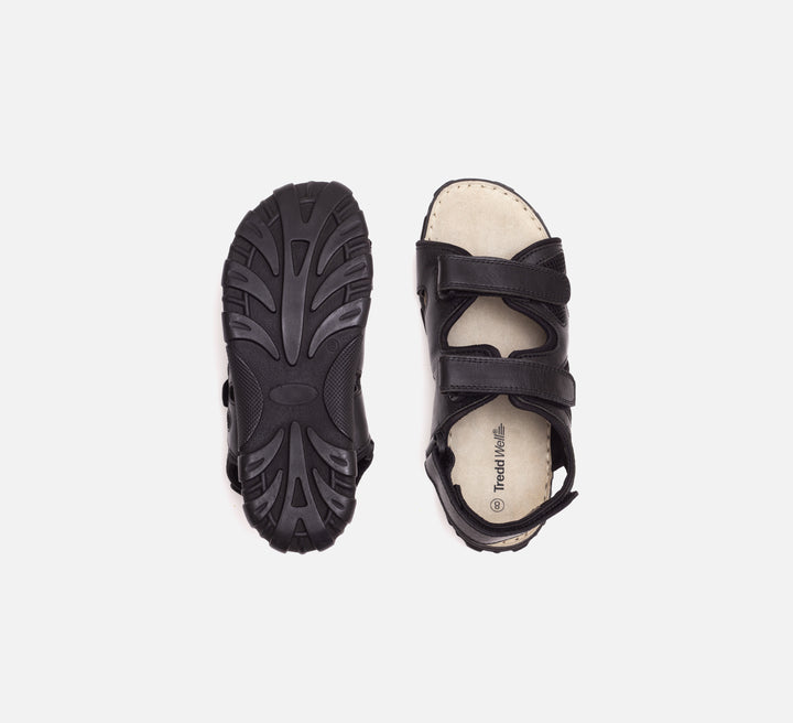 Womens Wide Fit Sandals Ashley Sandals by Tredd Well in Black - Image 1