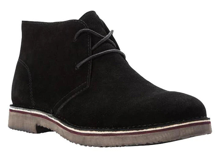 Mens Wide Fit Propet MCX012SBLK Findley Desert Boots in Black - Image 3