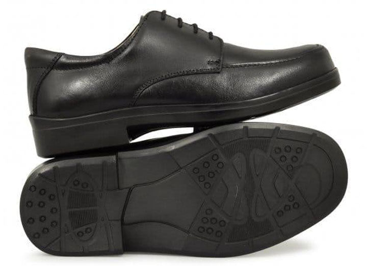 Mens Wide Fit Roamers Marlow M409A Shoes in Black - Image 1