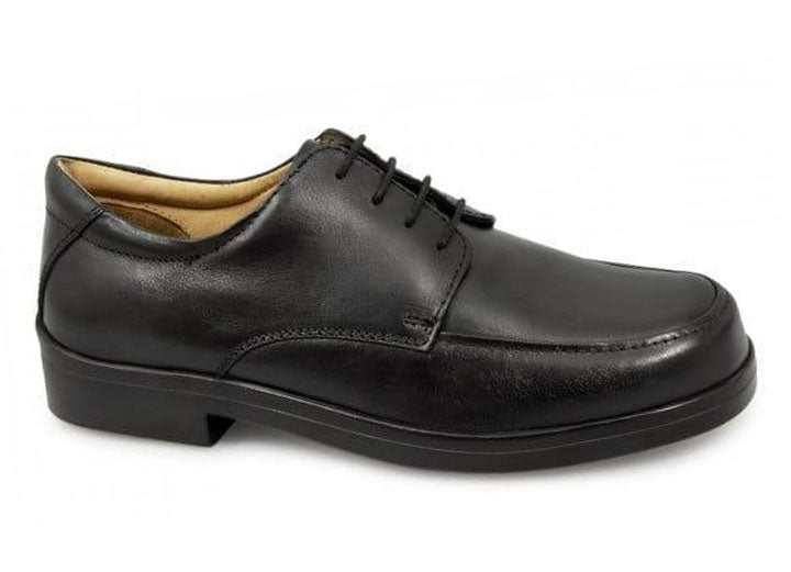 Mens Wide Fit Roamers Marlow M409A Shoes in Black - Image 1