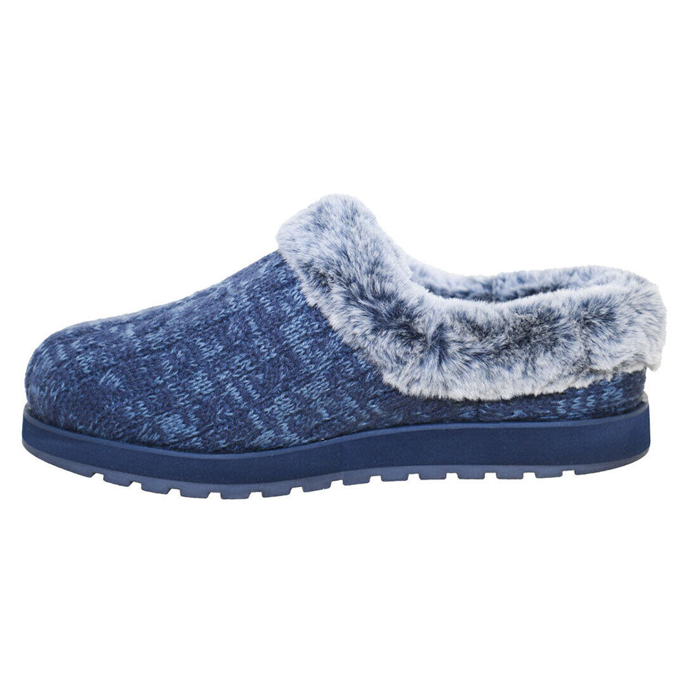 Womens Wide Fit Skechers Bobs Ice Angel 31204W Mule Slippers in Black - Image 10
