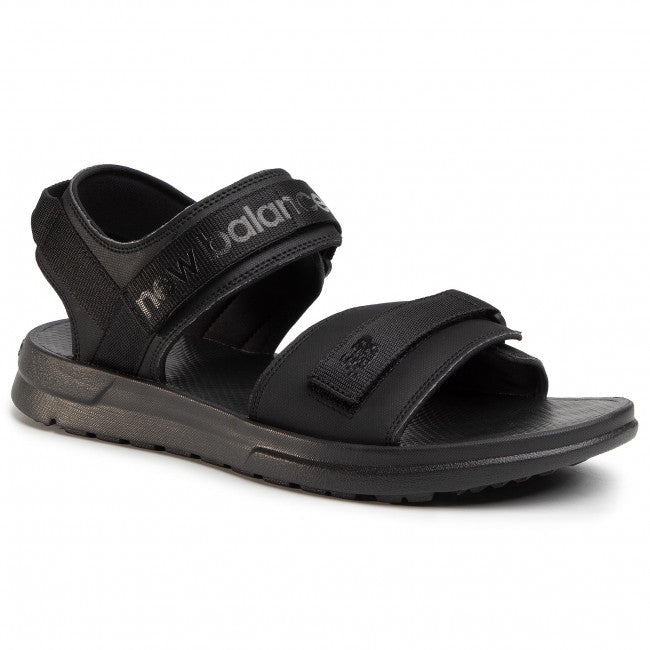 Womens Wide Fit New Balance SUA250K1 Sandals in Black - Image 1