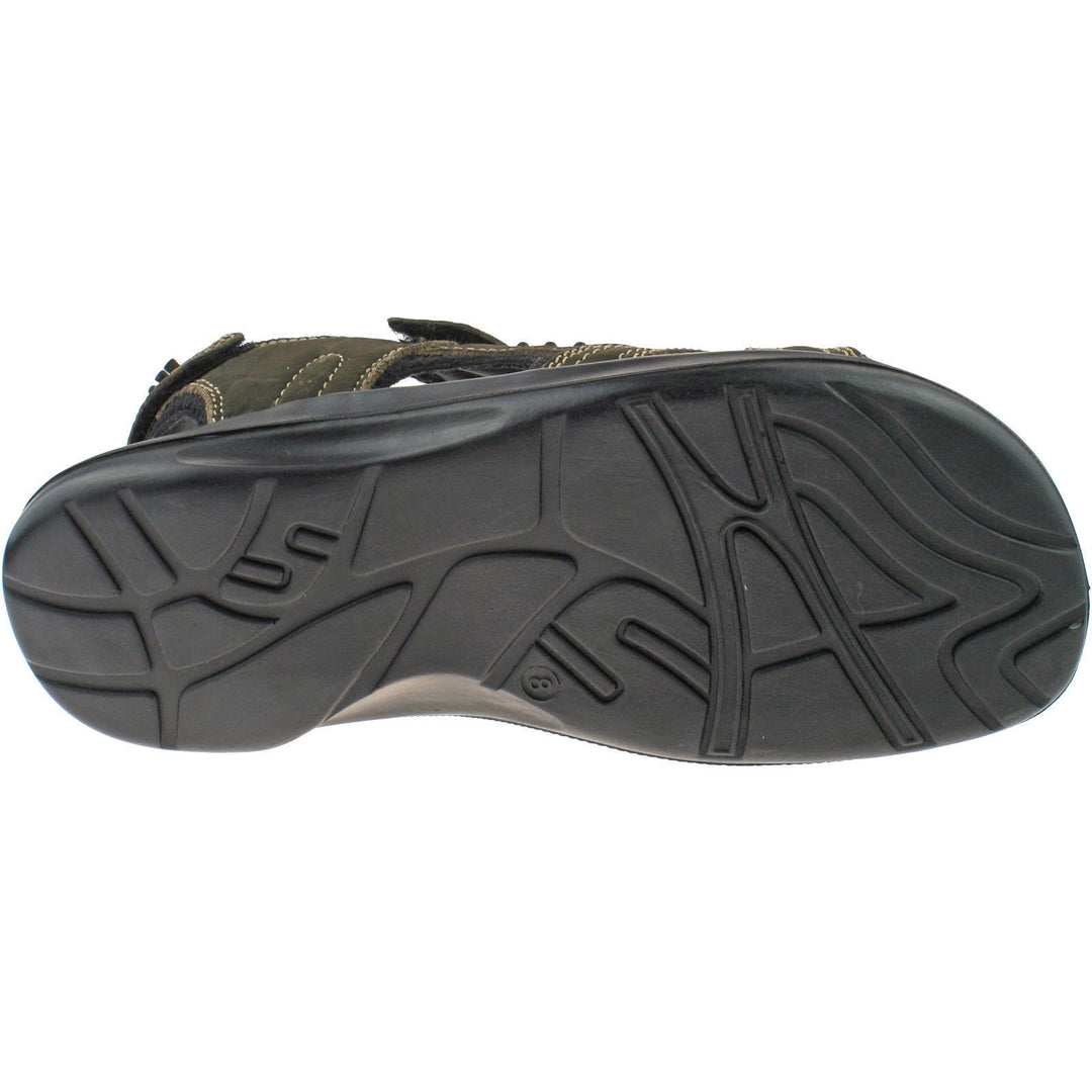 Mens Wide Fit Luxury Roamers M990 Sandals in Brown - Image 4