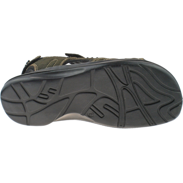 Mens Wide Fit Luxury Roamers M990 Sandals in Brown - Image 1