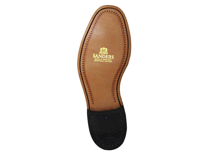 Mens Wide Fit Sanders Guildford Formal Shoes in Black - Image 10