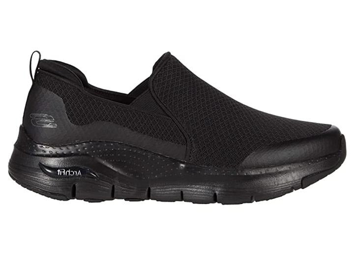 Mens Wide Fit Skechers Arch Fit Banlin Shoes in Black - Image 1