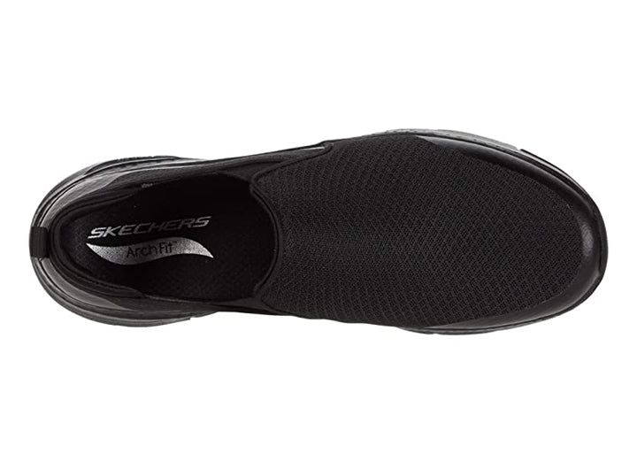 Mens Wide Fit Skechers Arch Fit Banlin Shoes in Black - Image 6