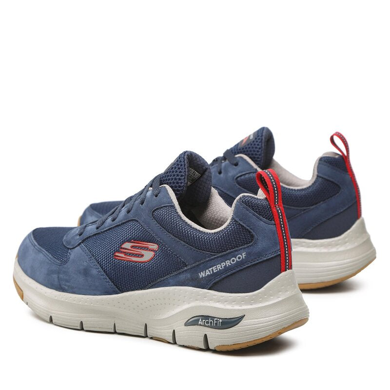 Men's Wide Fit Skechers 232500 Render Arch Fit Walking Trainers in Charcoal - Image 11