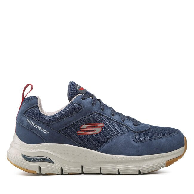 Men's Wide Fit Skechers 232500 Render Arch Fit Walking Trainers in Charcoal - Image 1