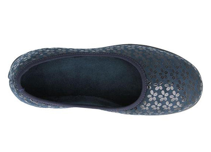 Womens Wide Fit DB Virginia Shoes in Black Stretch - Image 9